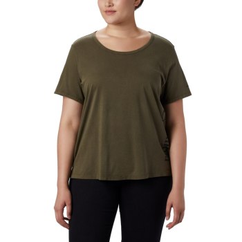 Columbia CSC Pigment Plus Size, Camiseta Verde Oliva Para Mujer | 974018-OHS